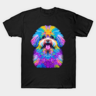 Adorable Bolognese Dog Colorful Artwork T-Shirt